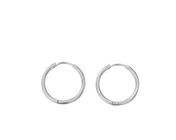 FRENCH RIVIERA|Simple Fay Hoops steel rings (silver)