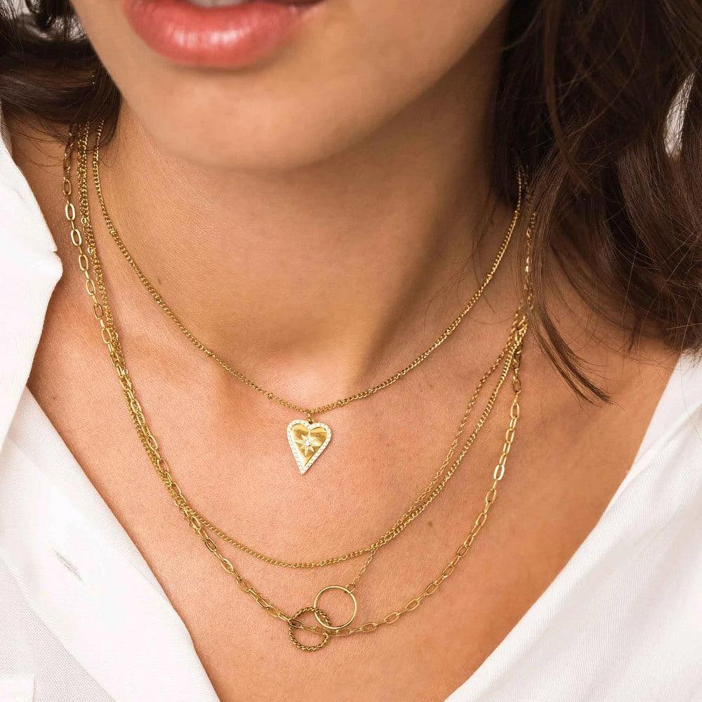 Necklace, BOHM PARIS|Collier Tasha heart necklace (gold)