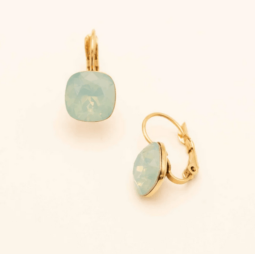 Earrings, BOHM PARIS|Boucles Béa -light green opal/gold