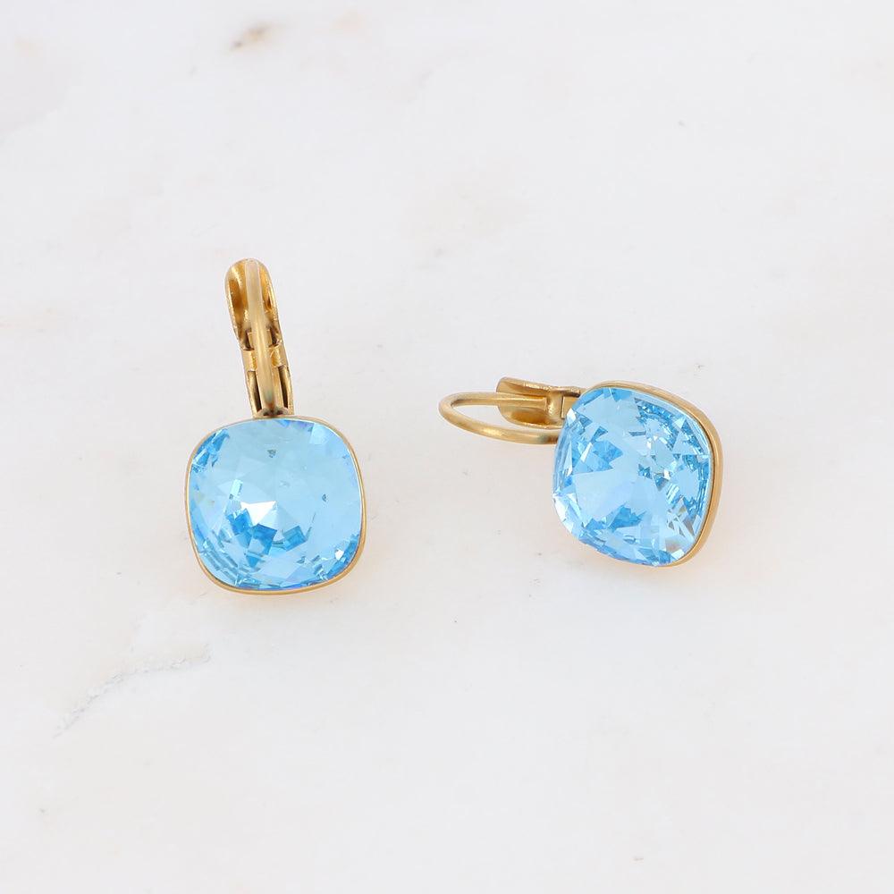 Earrings, BOHM PARIS|Boucles Béa -turquoise/gold