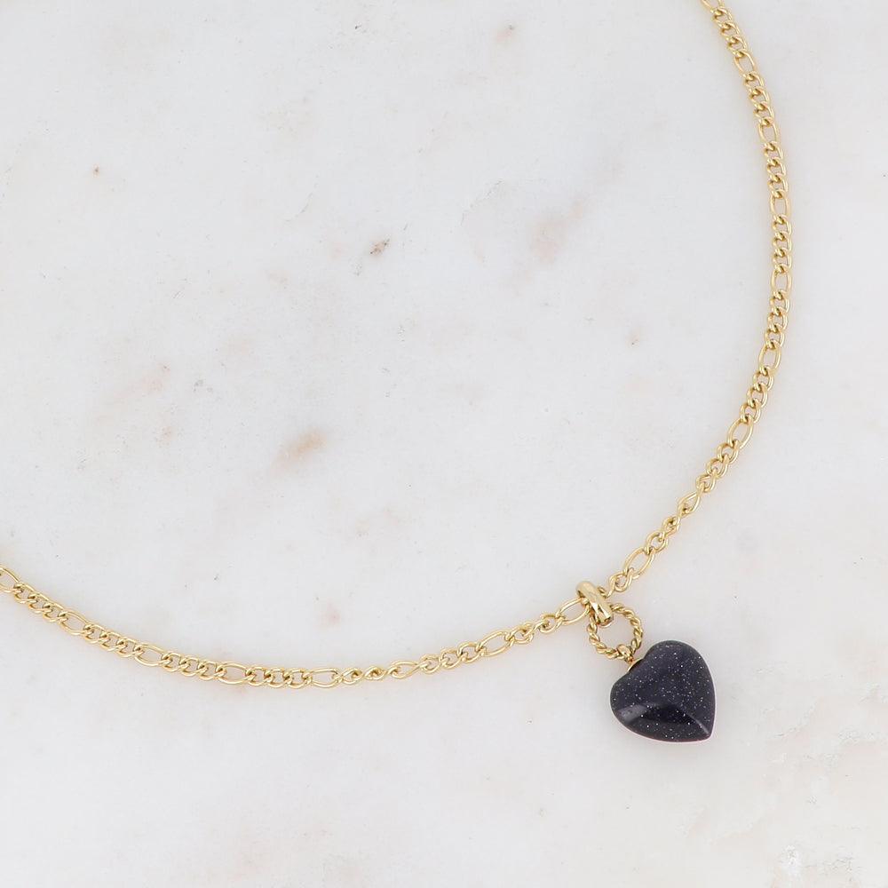 Necklace, BOHM PARIS|Collier Carleena heart necklace (starry sky)