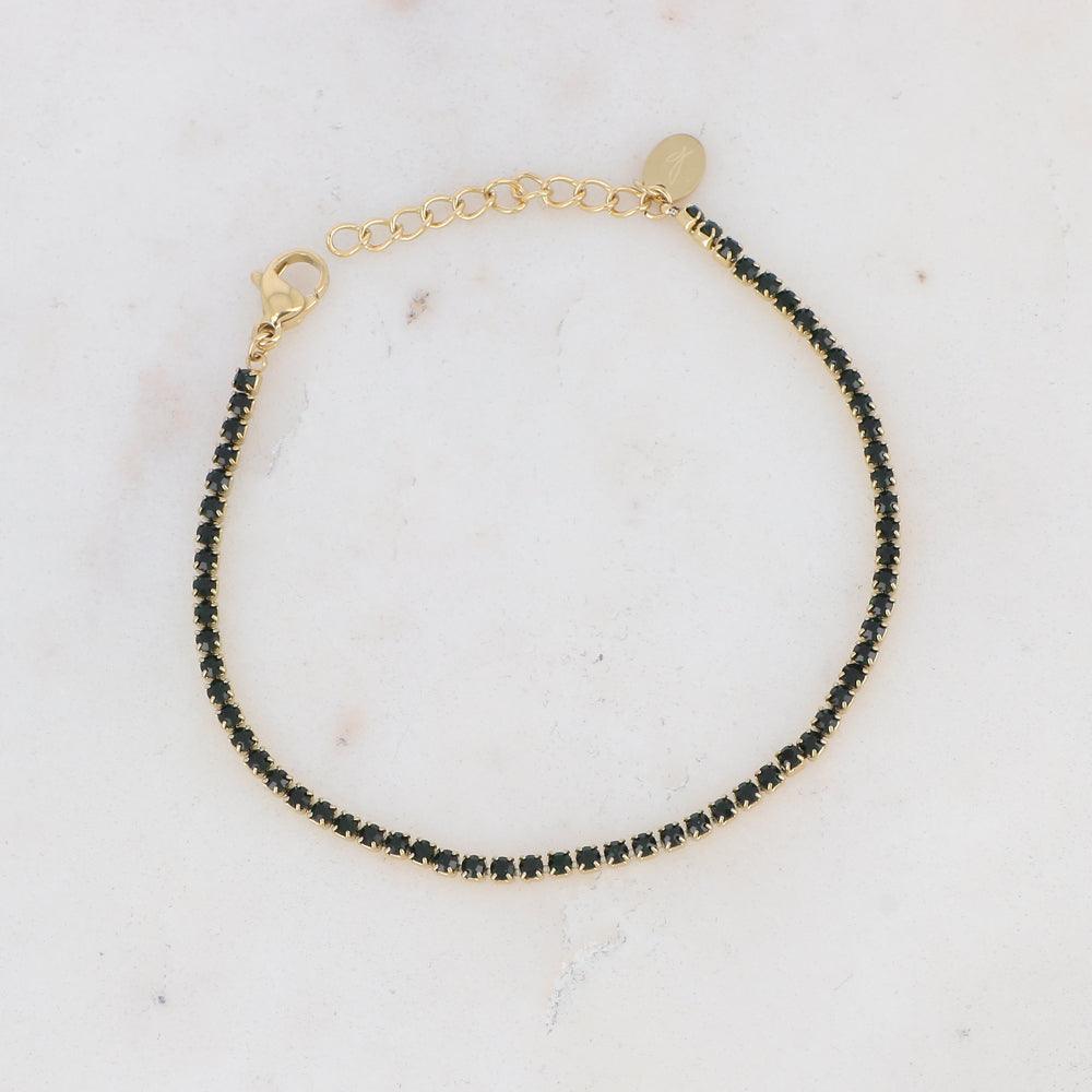 Bracelet, BOHM PARIS|Bracelet Sindie -green crystal bracelet