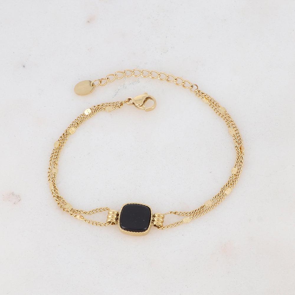 Bracelet, BOHM PARIS|Bracelet Chloefina -black natural stone bracelet