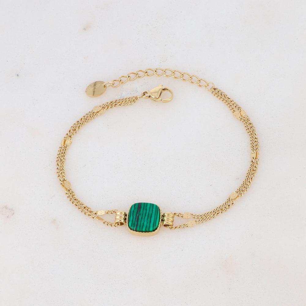 Bracelet, BOHM PARIS|Bracelet Chloefina - malachite stone bracelet