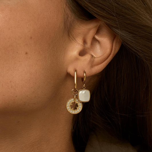 Earrings, BOHM PARIS|Boucles Chloefina - tiger's eye earrings