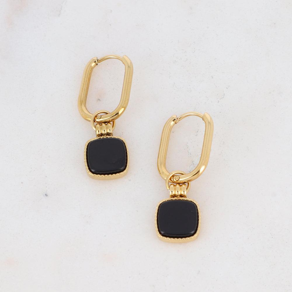 Earrings, BOHM PARIS|2 in 1 Creoles Chloefina -black earrings