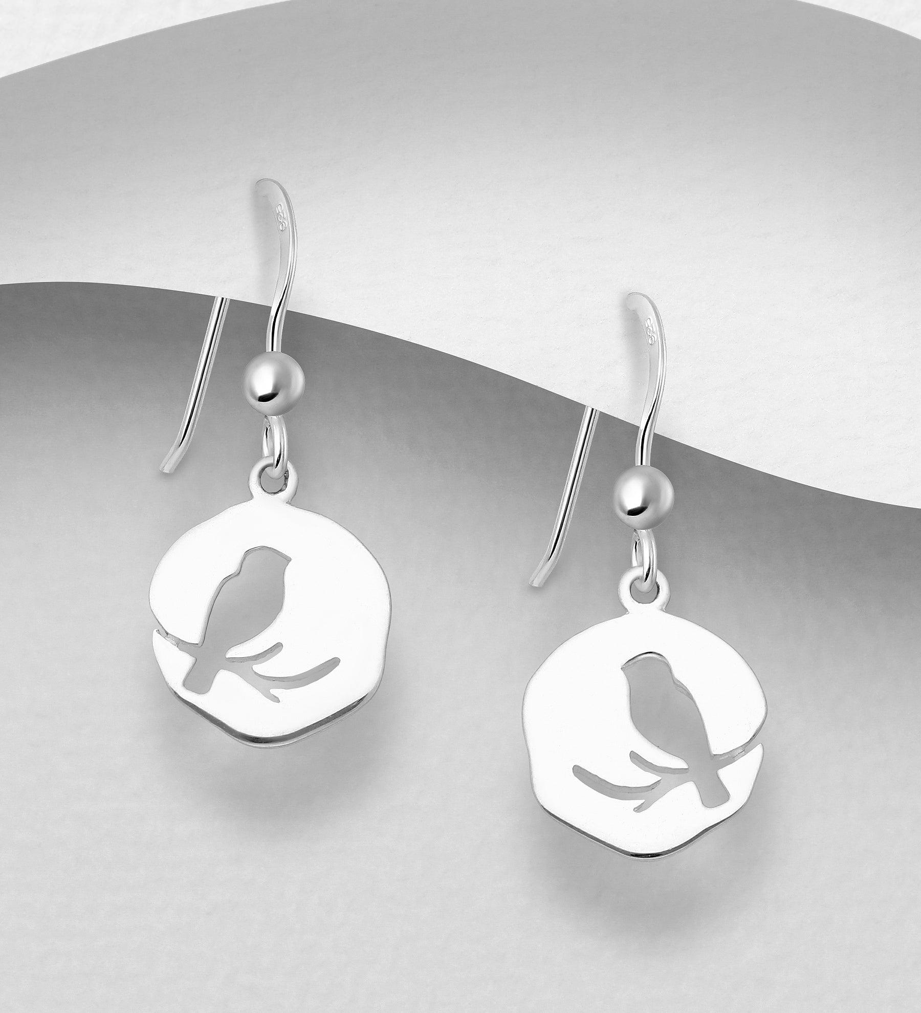 PREMIUM COLLECTION|Happy Bird -modern silver earrings