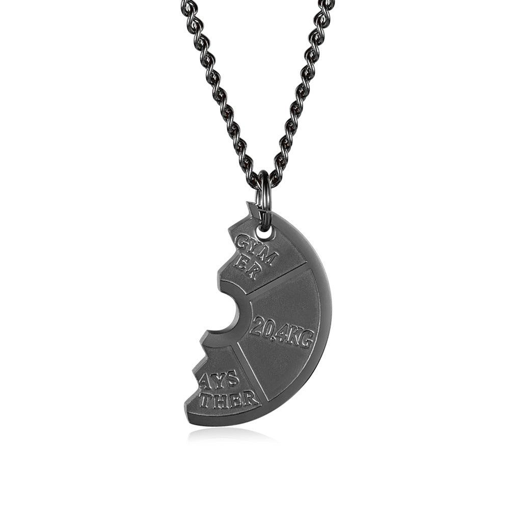 Surgical steel love jewelry, Train Together (black)