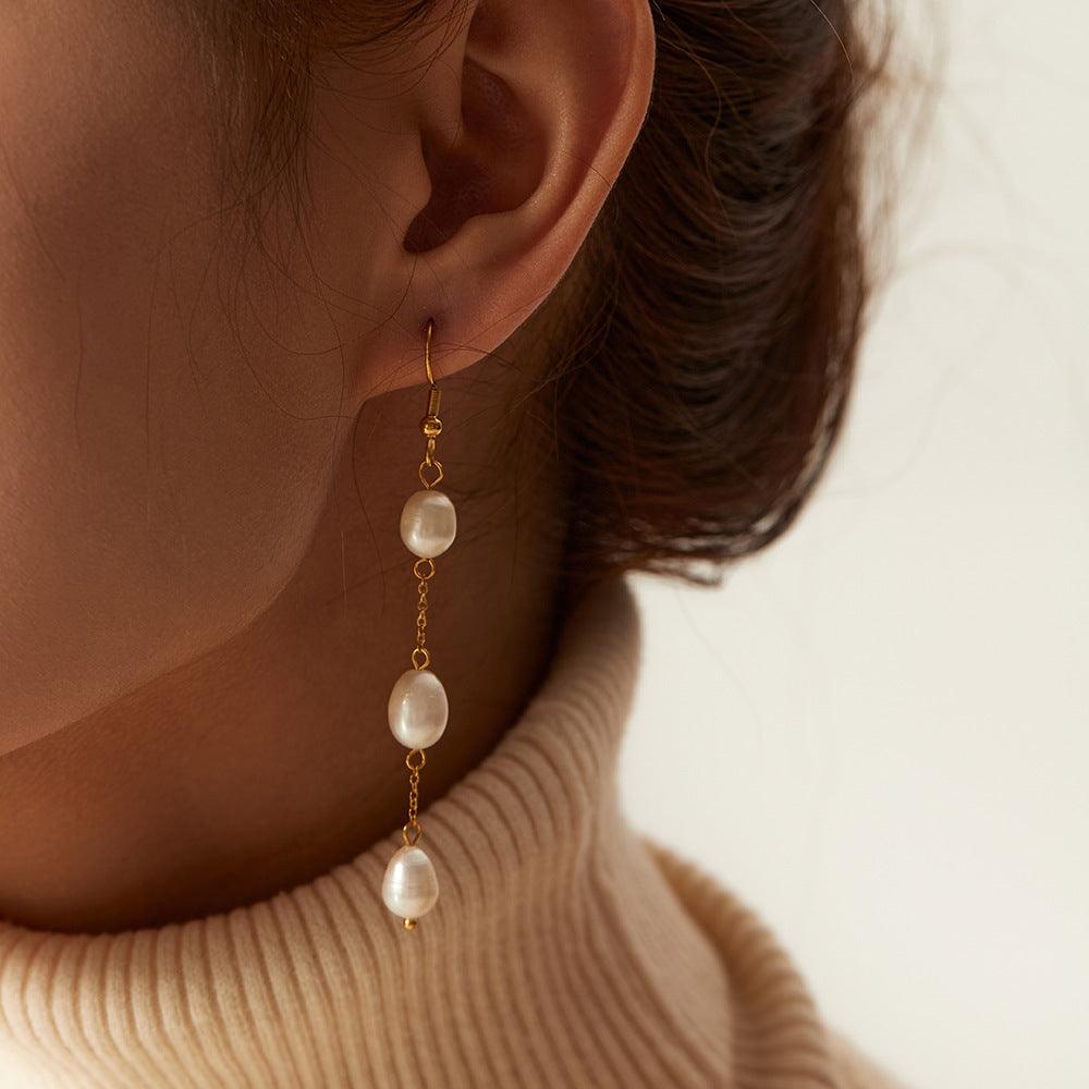 FRENCH RIVIERA|Adrianna Earrings with pearl