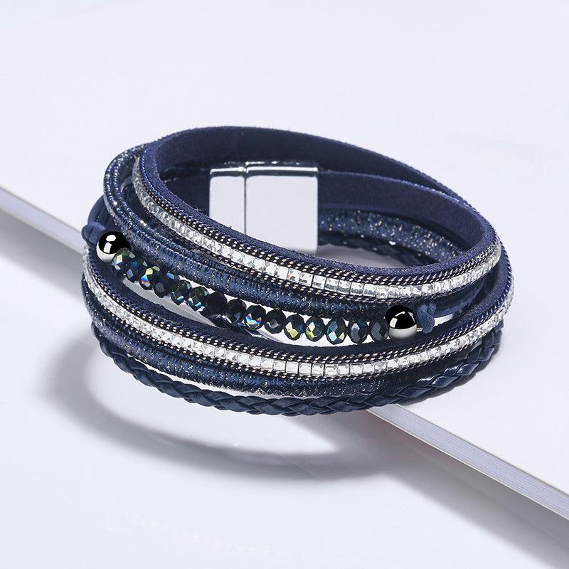 Bracelet, FRENCH RIVIERA|Colletta Bracelet -blue layered bracelet