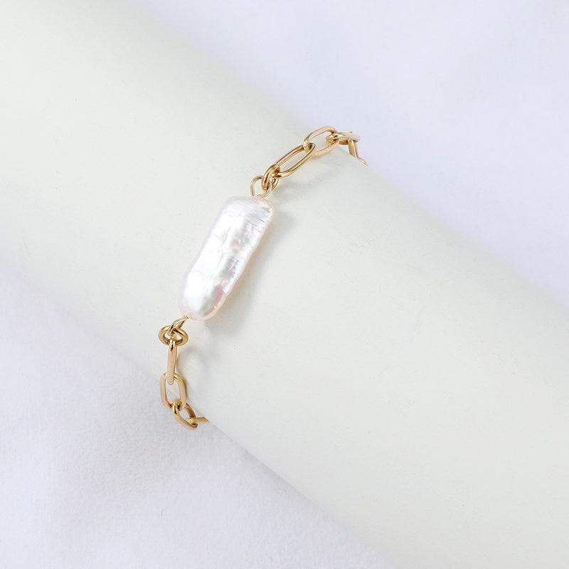 FRENCH RIVIERA|Sianna Bracelet - white stone surgical steel bracelet