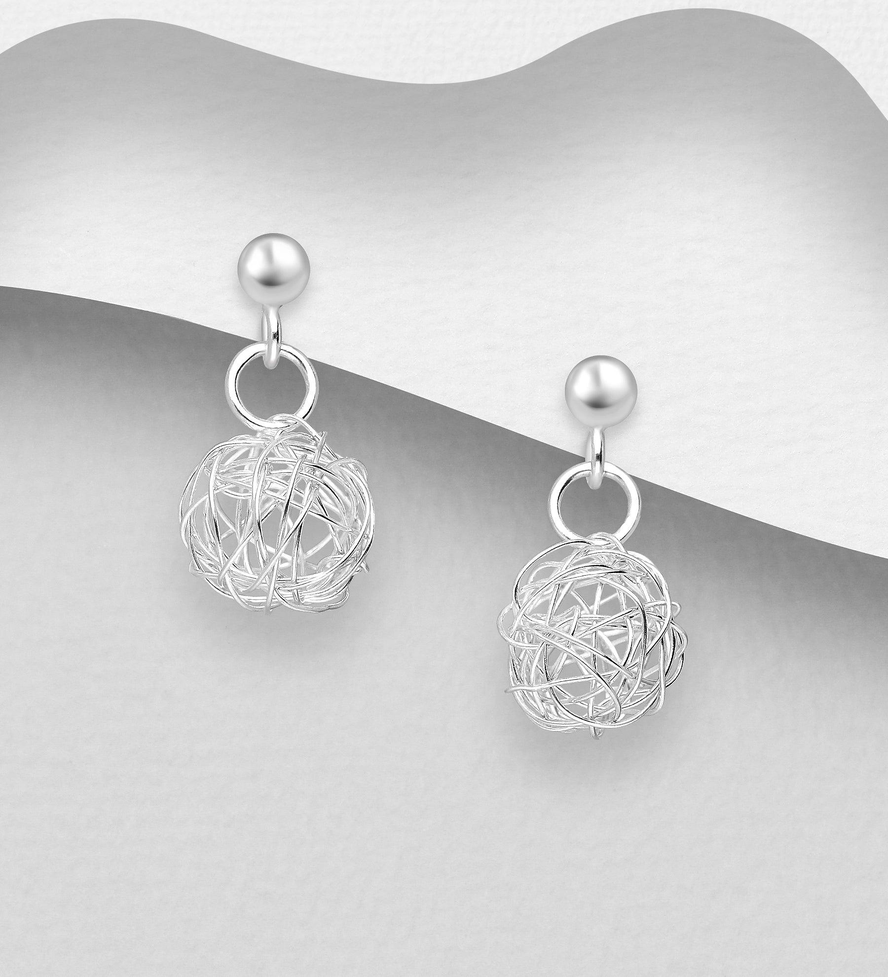 PREMIUM COLLECTION|Isa silver modern dangling earrings