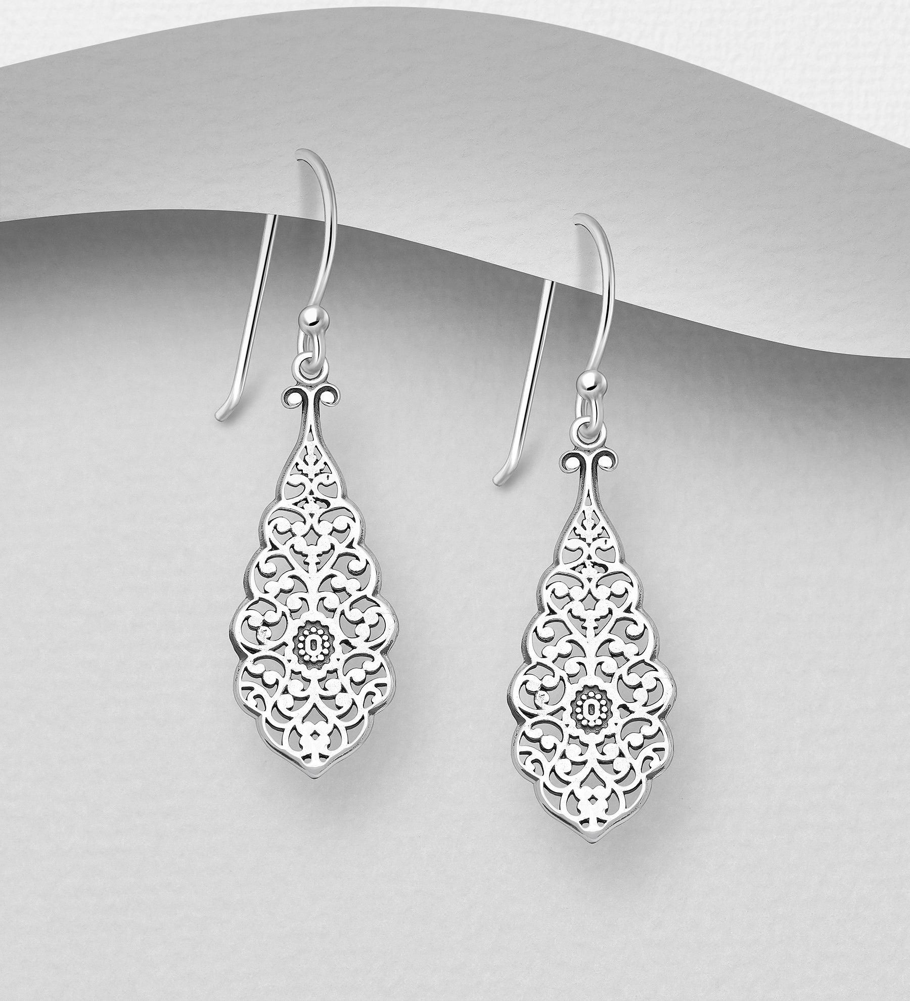 PREMIUM COLLECTION|Sofia silver lace earrings