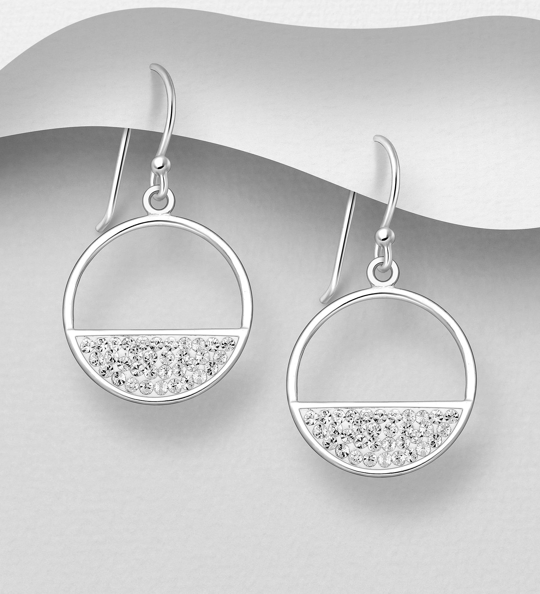 PREMIUM COLLECTION|Patricia silver bright modern earrings