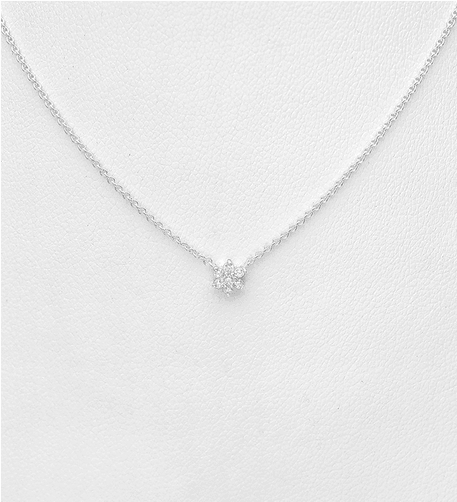 PREMIUM COLLECTION|Livia silver necklace with bright flower pendant