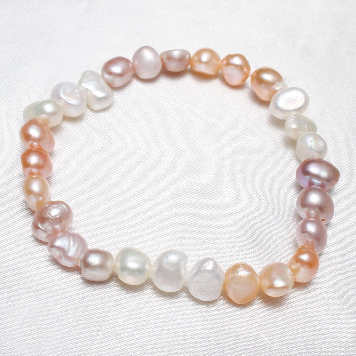 Bracelet, FRENCH RIVIERA|Lise multi-tone pearl bracelet