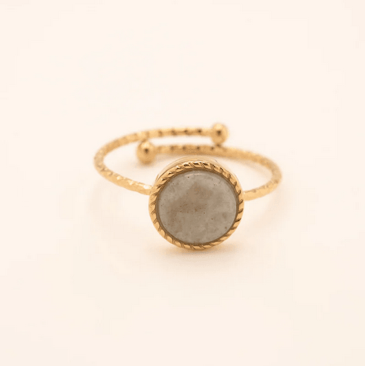 Ring, BOHM PARIS|Bague Chloe - labradorite natural stone ring