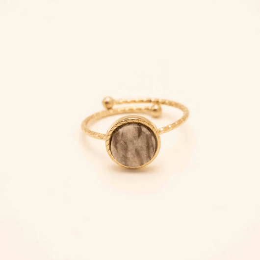 Ring, BOHM PARIS|Bague Chloe -landscape jasper natural stone ring