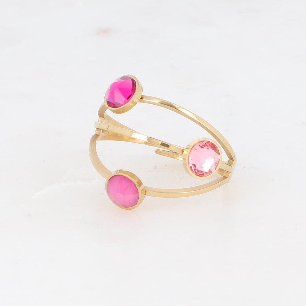 Ring, BOHM PARIS|Bague Bella - rose red crystal ring