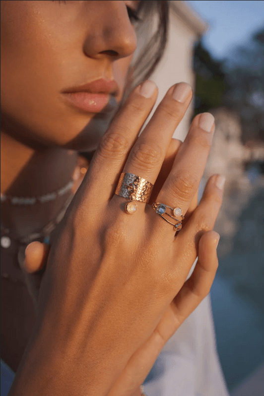 Ring, BOHM PARIS|Bague Bella - rose red crystal ring