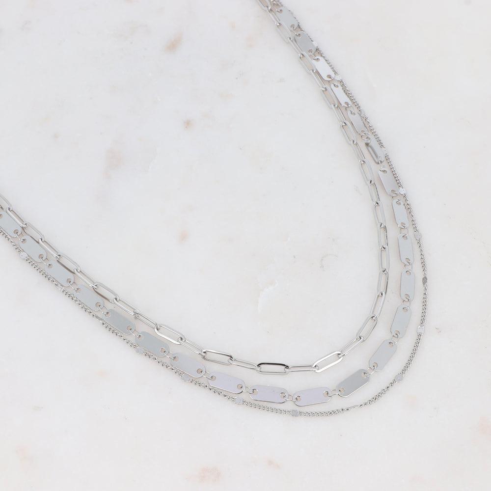 Necklace, BOHM PARIS|Collier Wiktoria layered necklace (silver)