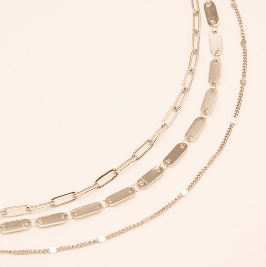 Necklace, BOHM PARIS|Collier Wiktoria layered necklace (silver)