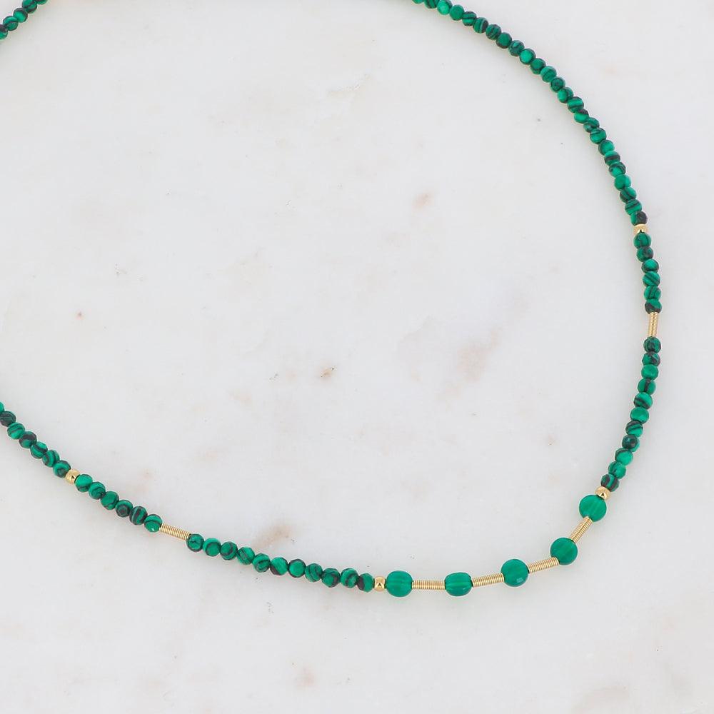 Kaulakoru, BOHM PARIS|Collier Malachite -malakiitti luonnonkivikoru