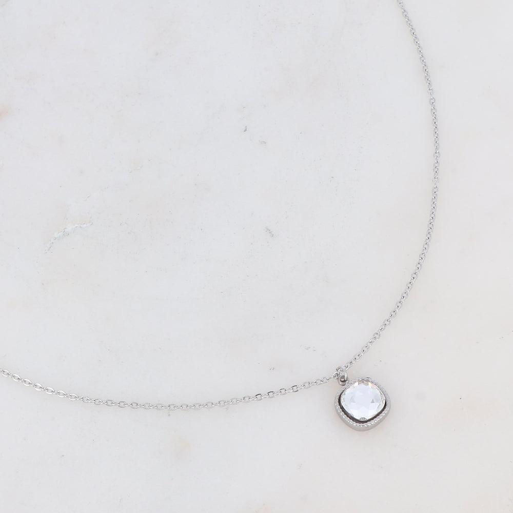 Necklace, BOHM PARIS|Collier Celine crystal necklace (silver)