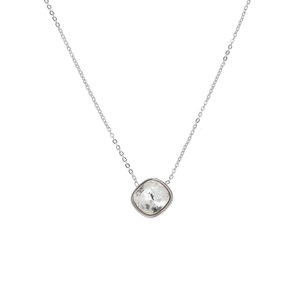 Necklace, BOHM PARIS|Collier Léa -clear crystal necklace (silver)