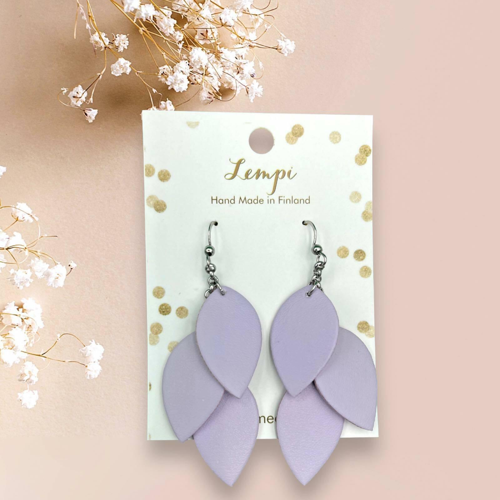 LEMPI earrings, Little Grain (lavender)