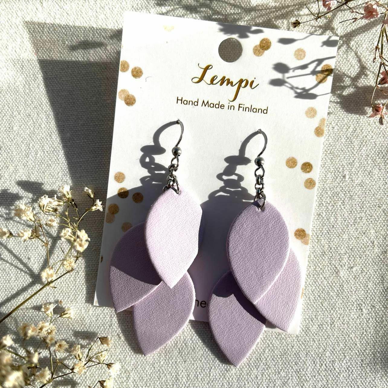 LEMPI earrings, Little Grain (lavender)