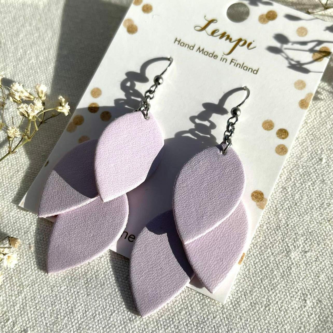 LEMPI earrings, Little Grain (lavender)