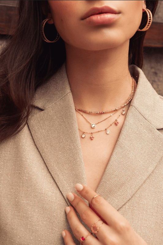 BOHM PARIS|Collier Ronan -rhodonite - rhodonite natural stone necklace