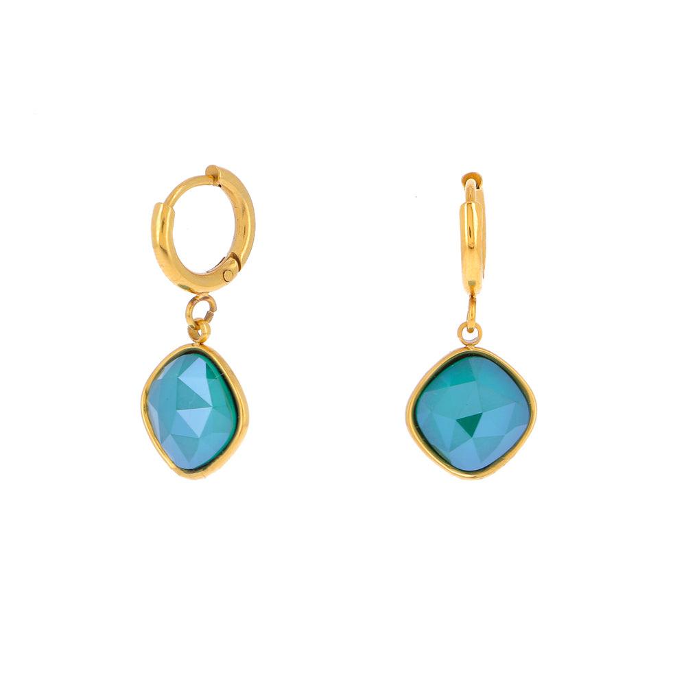 Earrings, BOHM PARIS|Boucles Léa -blue azur turquoise