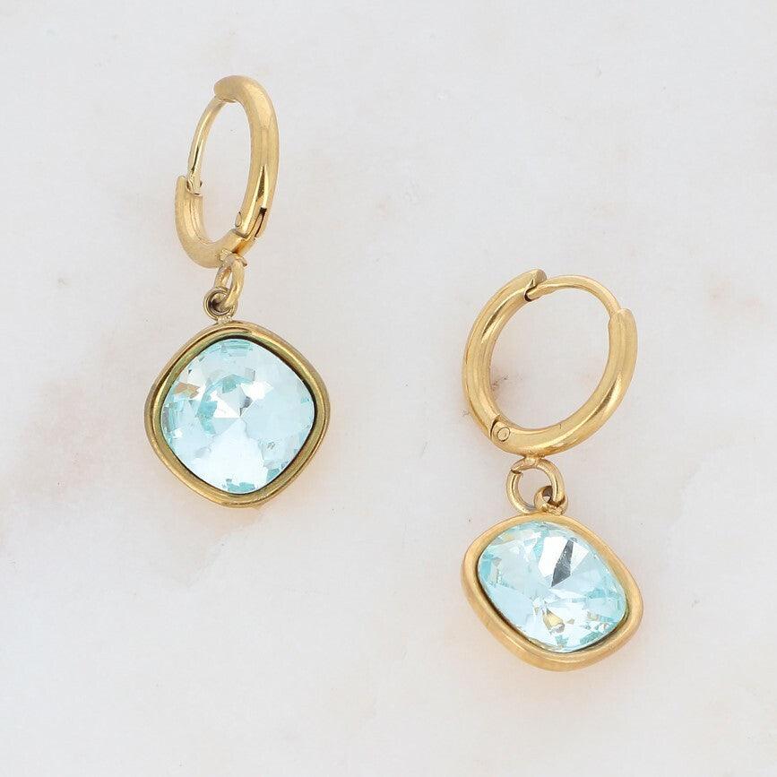 Earrings, BOHM PARIS|Boucles Léa - ice blue crystal earrings