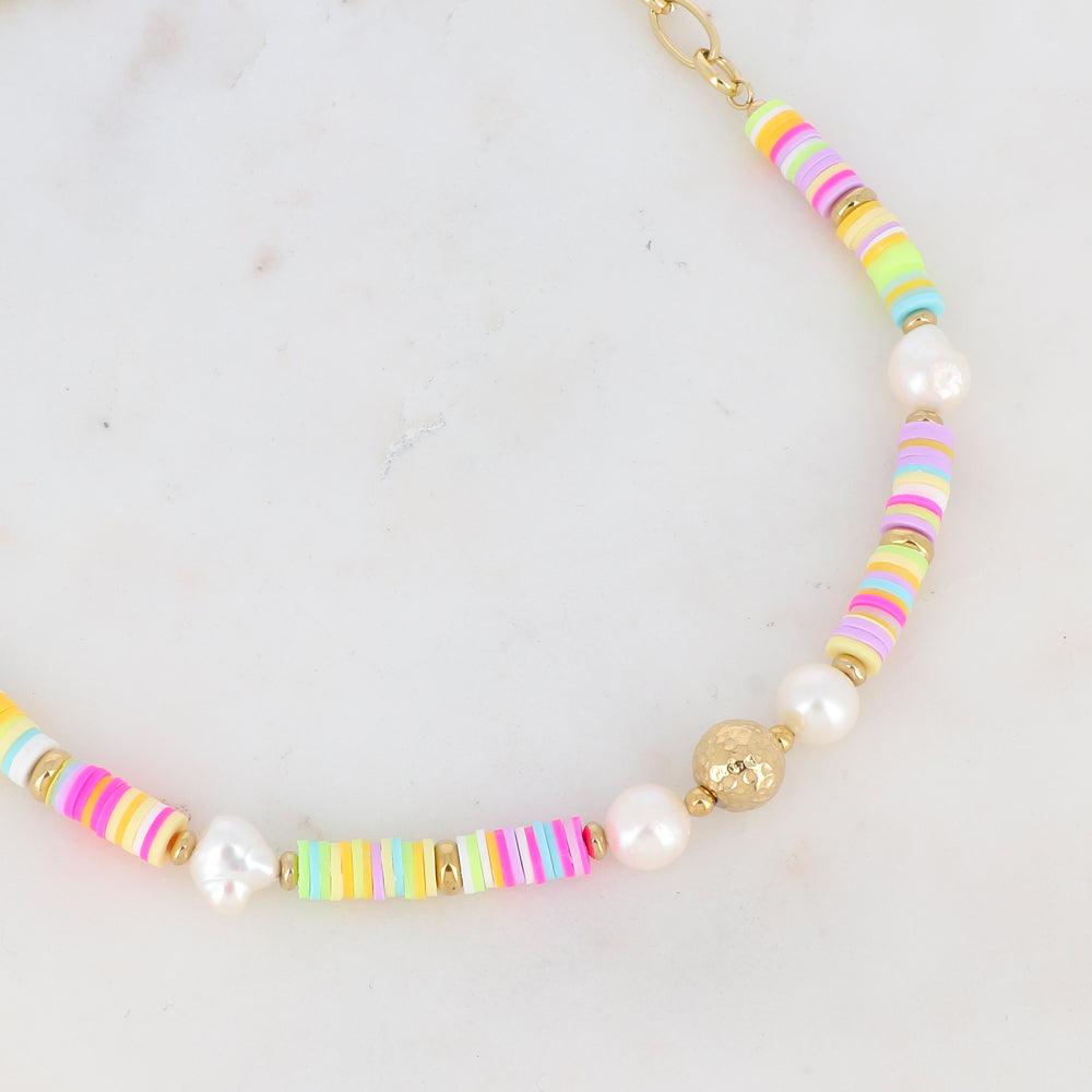 BOHM PARIS|Collier Evana -multicolored summer jewelry with freshwater pearls