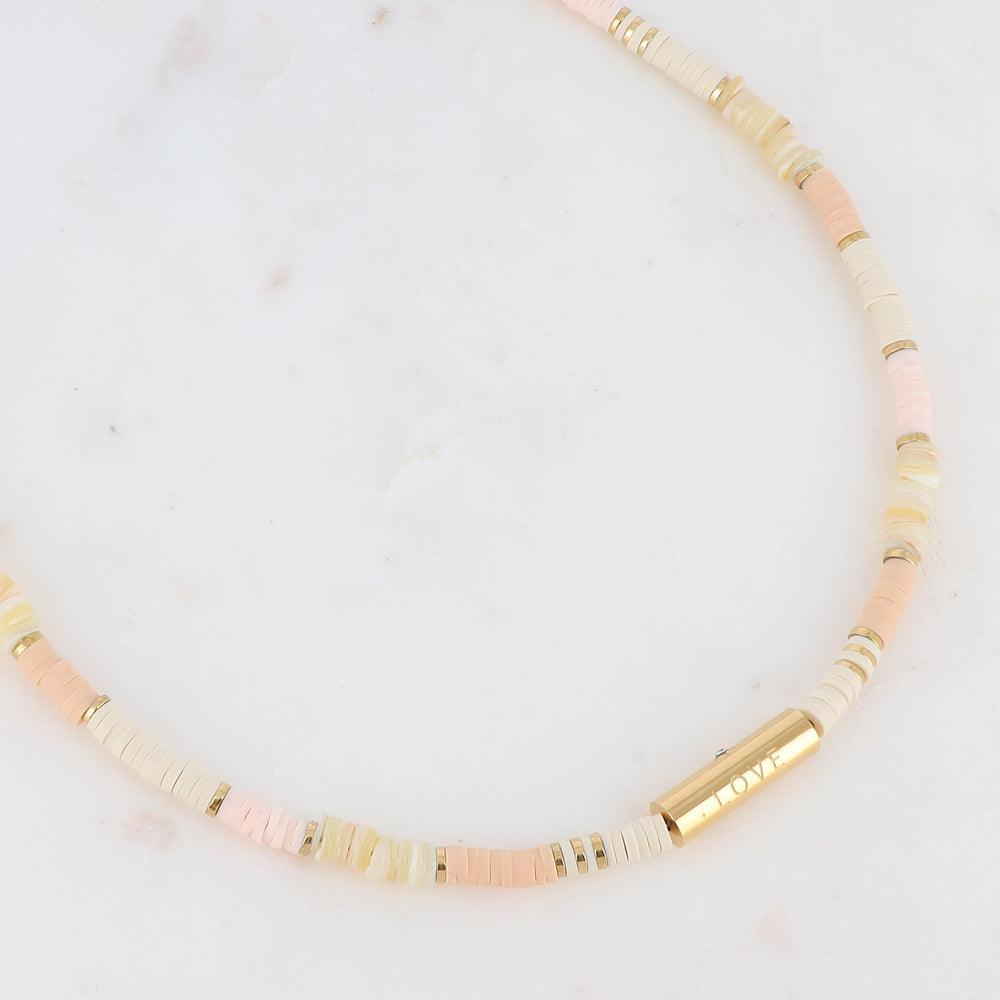 BOHM PARIS|Collier Killian Love -beige summer jewelry with shell beads