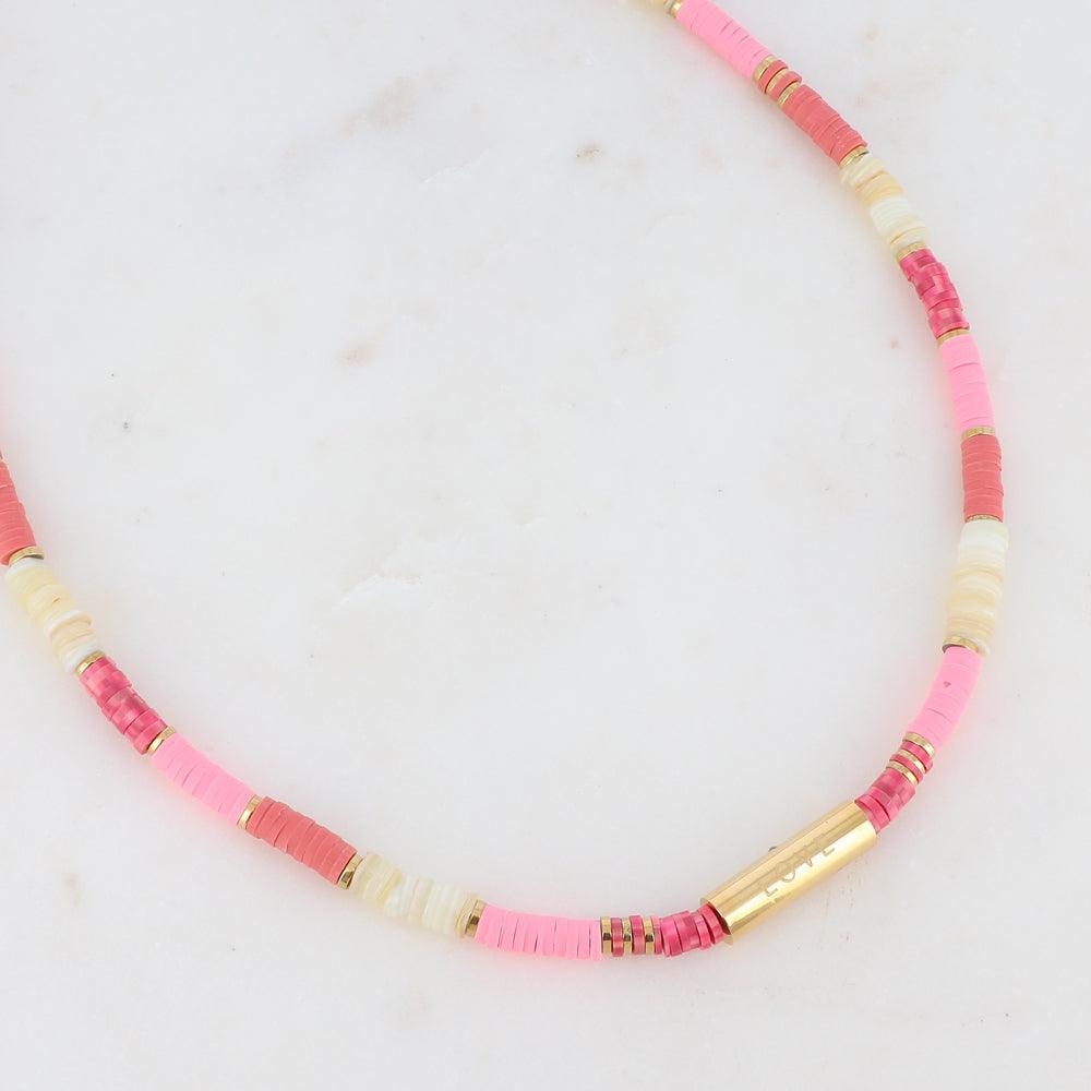 BOHM PARIS|Collier Killian Love -pink summer jewelry with shell beads