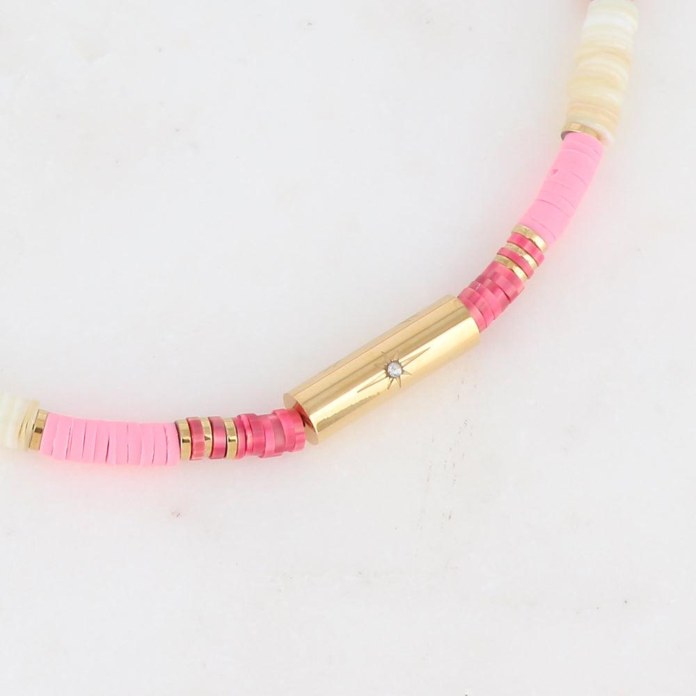 BOHM PARIS|Collier Killian Love -pink summer jewelry with shell beads