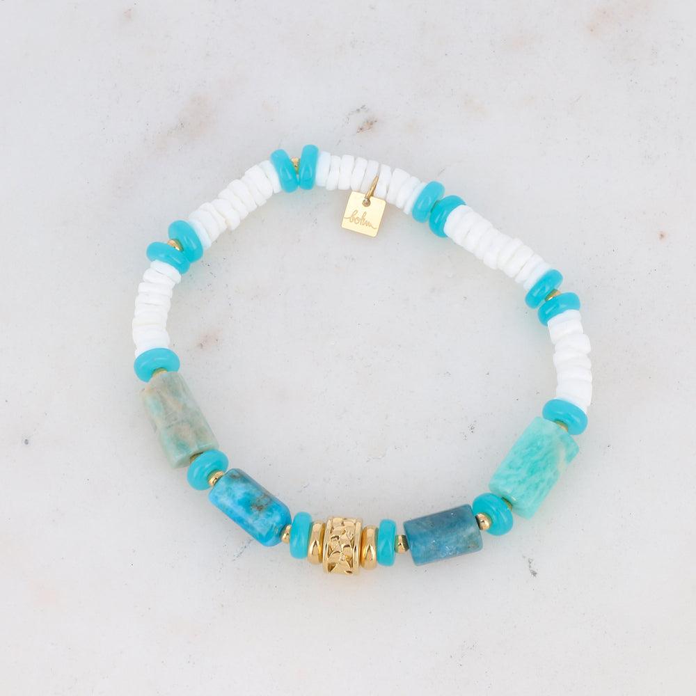 BOHM PARIS | Bracelet Cylindre - turquoise natural stone bracelet