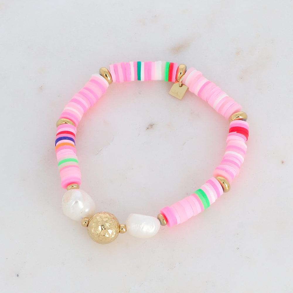 BOHM PARIS|Bracelet Evana -multicolored summer jewelry with freshwater pearls