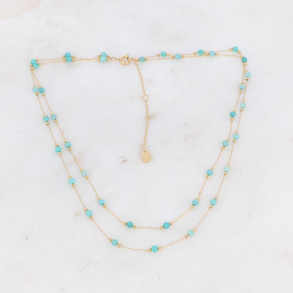 BOHM PARIS|Collier Nerrina -layered necklace with amazonite pearl