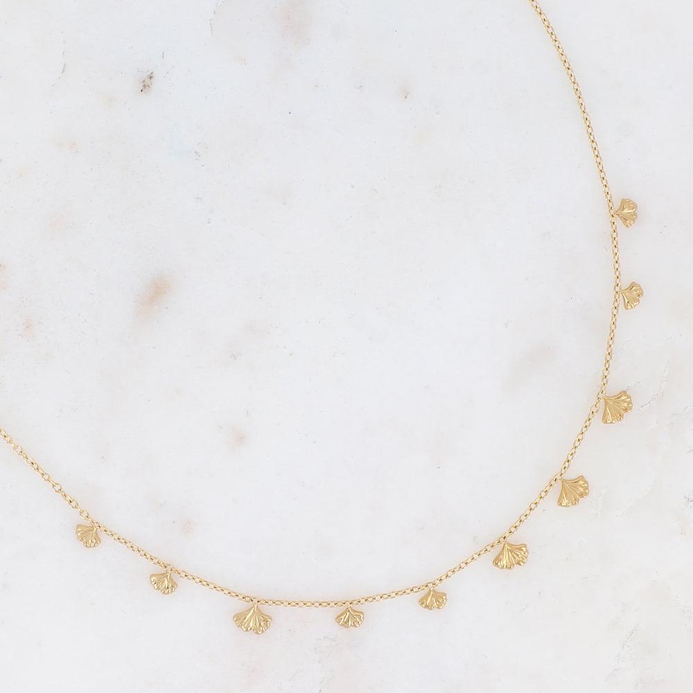 BOHM PARIS|Collier Méloé necklace with small ginkgo decorations