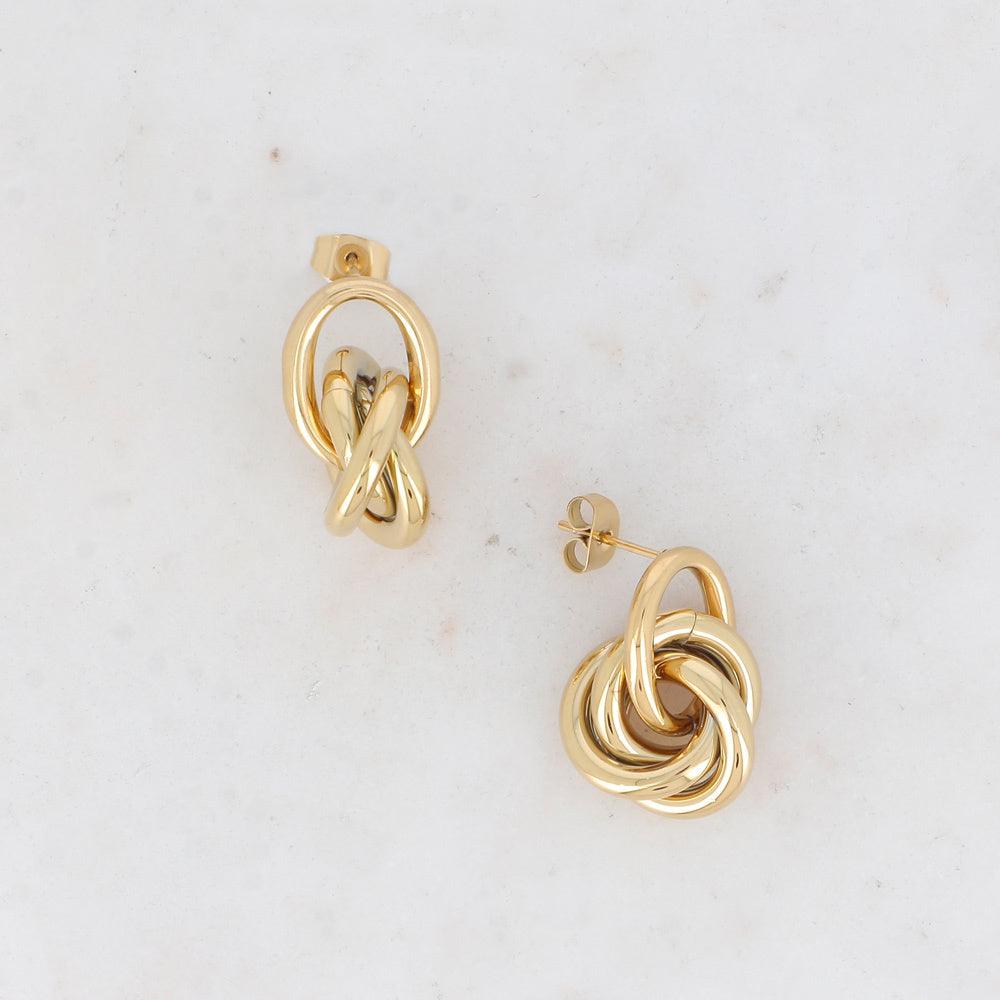 Earrings, BOHM PARIS|Boucles Angela gold-tone stud earrings