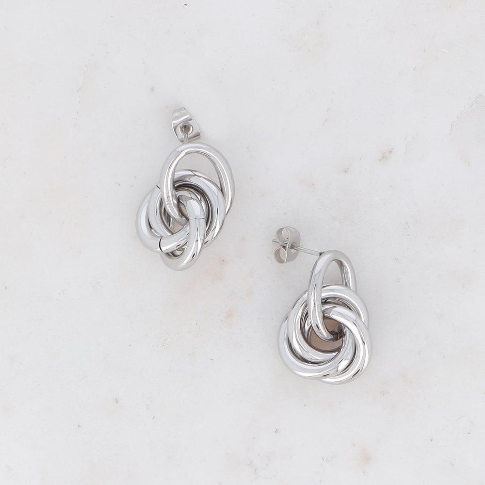 Earrings, BOHM PARIS|Boucles Angela -silver-colored stud earrings