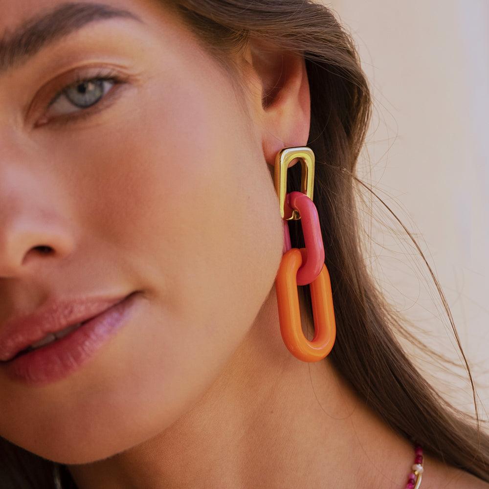 BOHM PARIS|Boucles Leslie - two-tone resin earrings