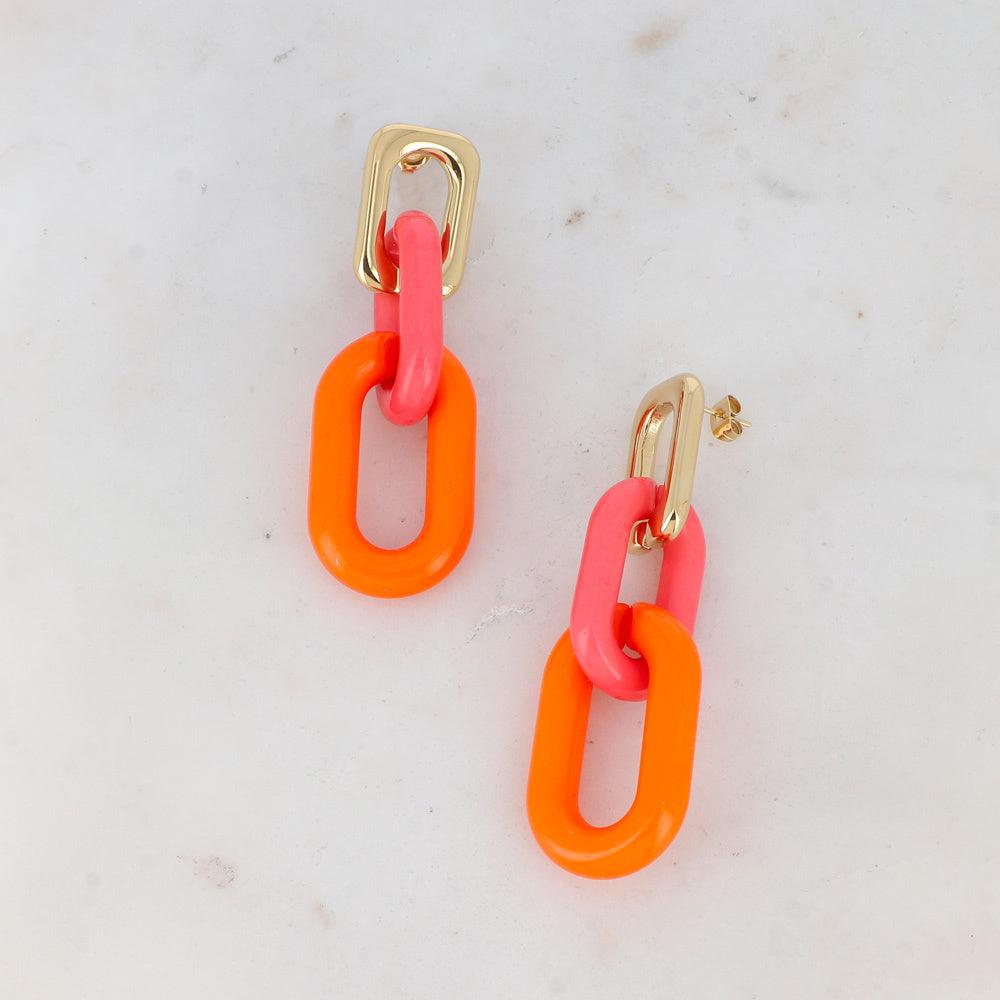 BOHM PARIS|Boucles Leslie - two-tone resin earrings