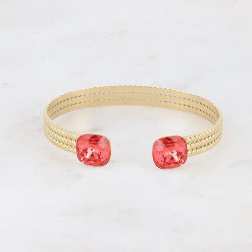 BOHM PARIS|Bracelet Pheobe crystal bracelet (gold, coral)