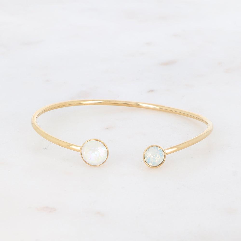 BOHM PARIS|Bracelet Betty crystal bracelet (gold, opal white)