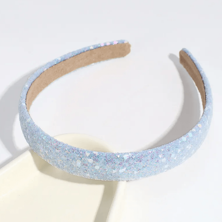 SUGAR SUGAR, Glitter Hairband -light blue glitter headband